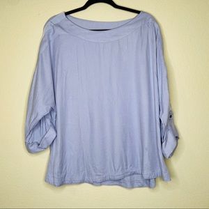 Soft Surroundings boat neck cuffed sleeve top